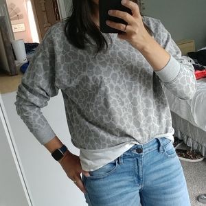 Colsie leopard cropped sweatshirt crop top